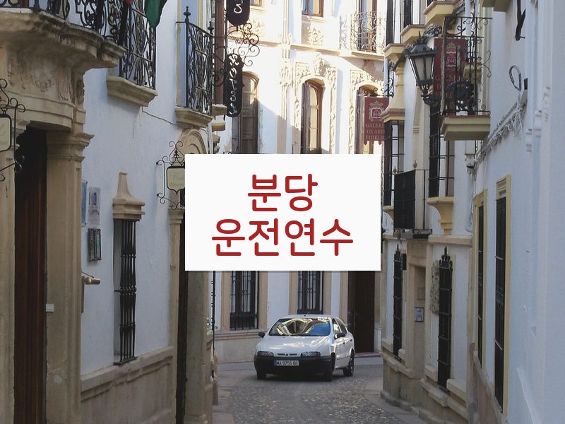 분당운전연수 후기