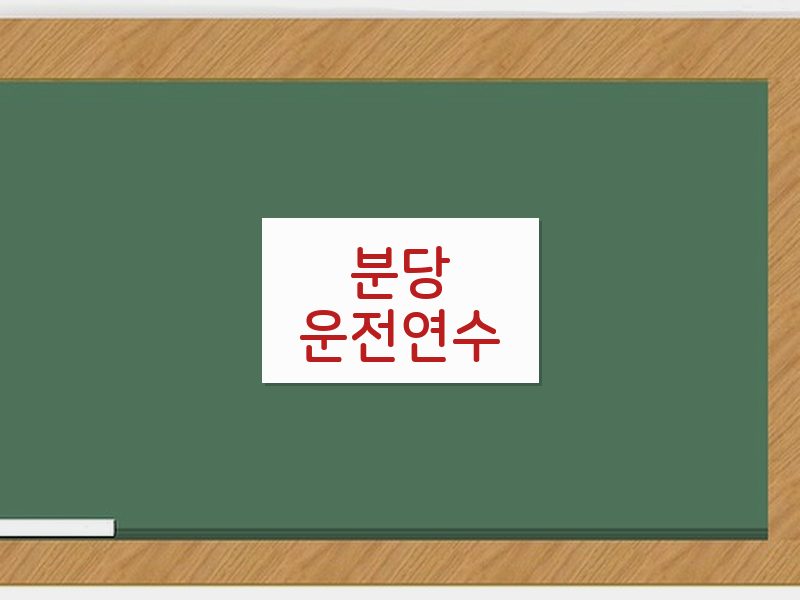 분당운전연수 후기