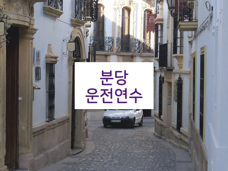 분당운전연수 후기
