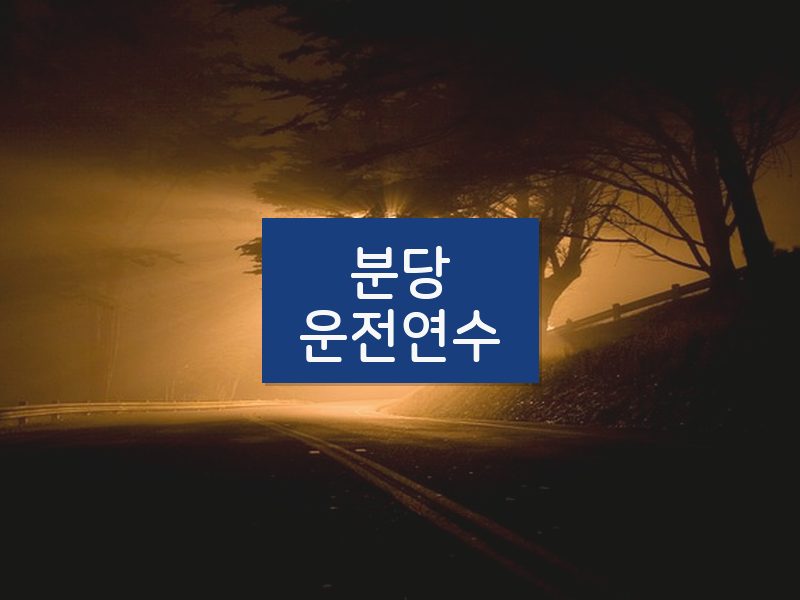 분당운전연수 후기