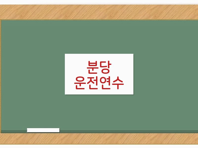분당운전연수 후기