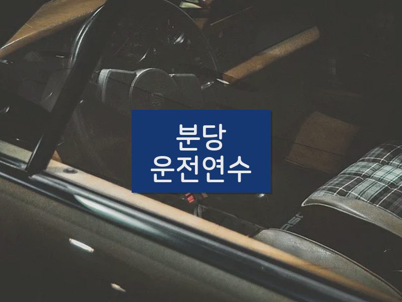 분당운전연수 후기
