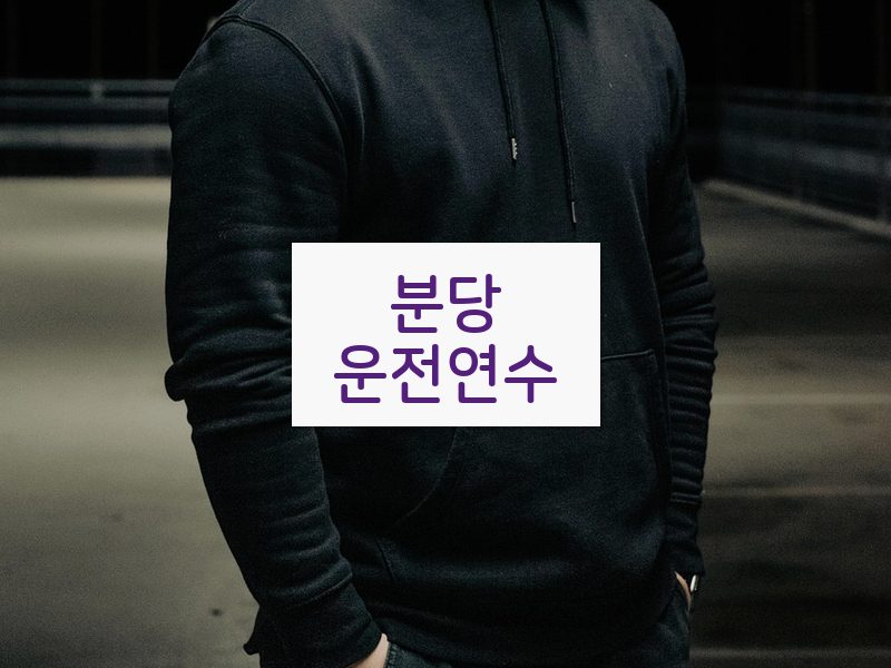 분당운전연수 후기