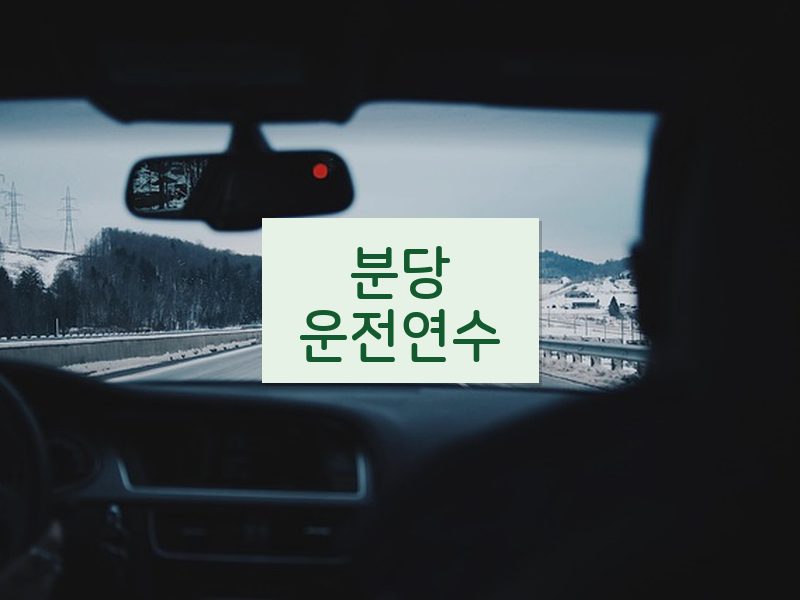 분당운전연수 후기