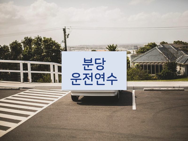 분당운전연수 후기