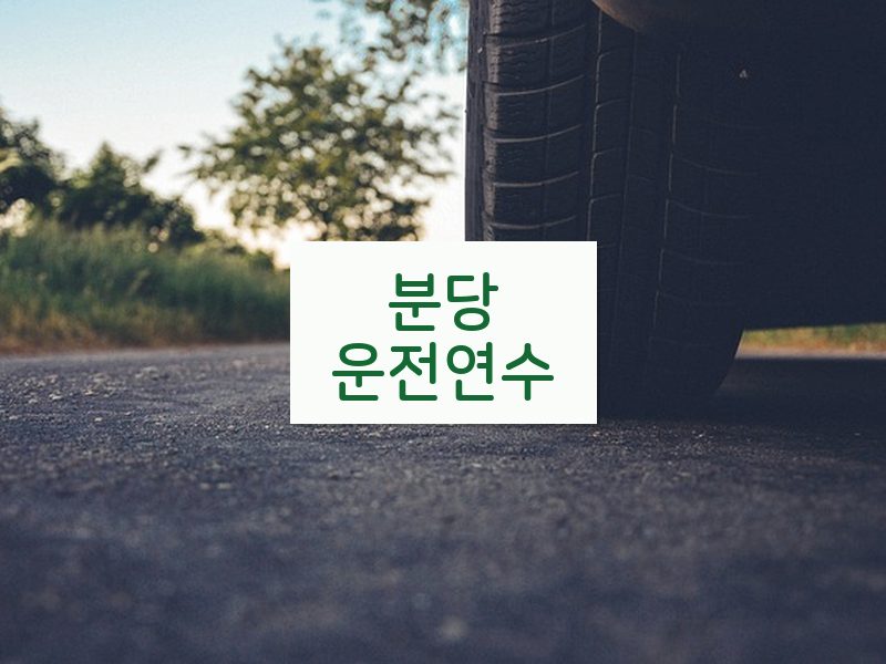 분당운전연수 후기