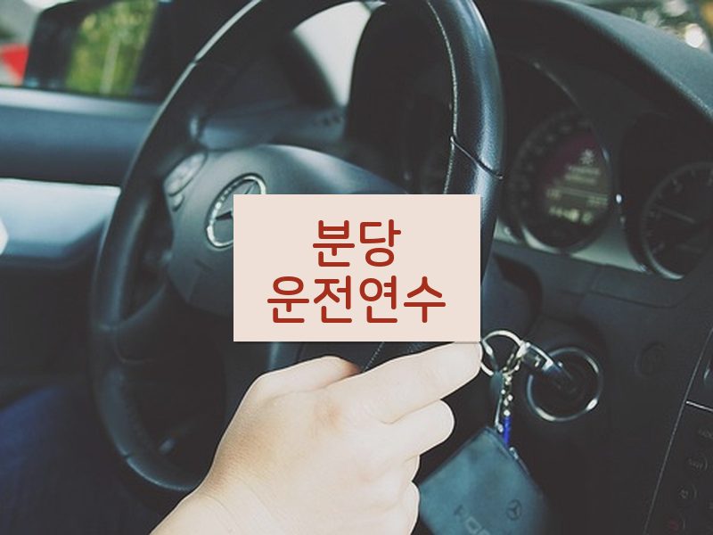 분당운전연수 후기