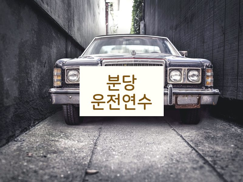 분당운전연수 후기