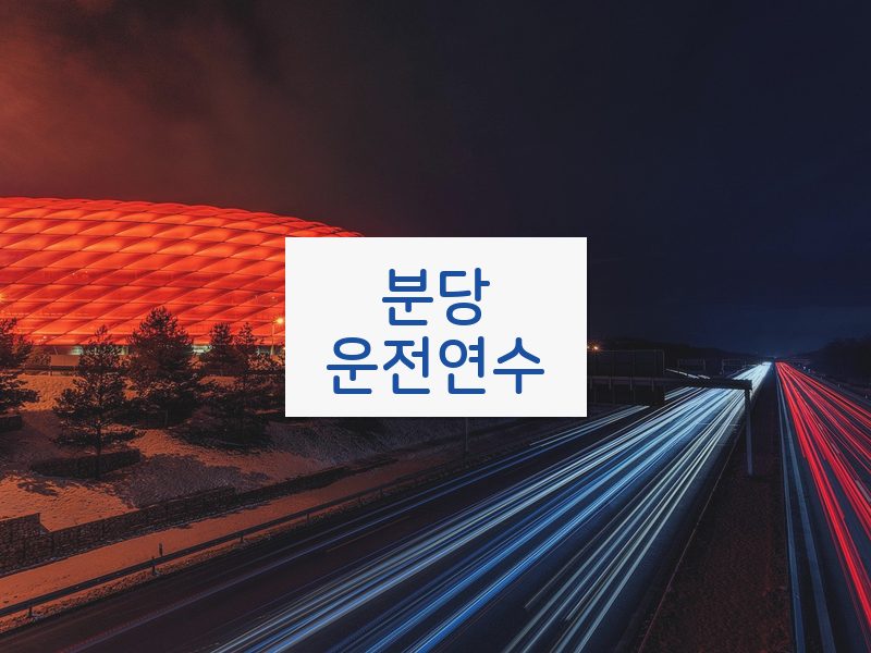 분당운전연수 후기