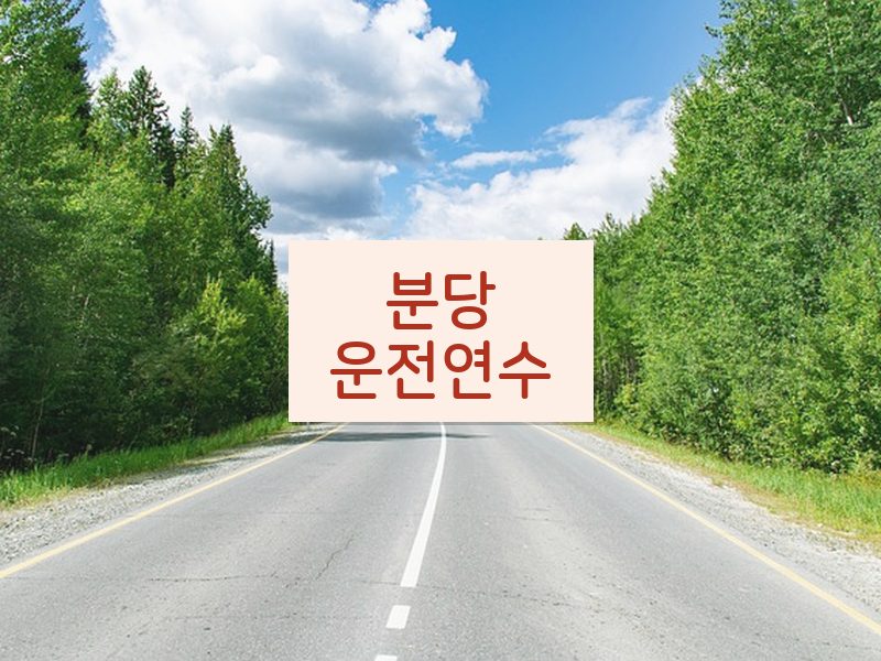 분당운전연수 후기