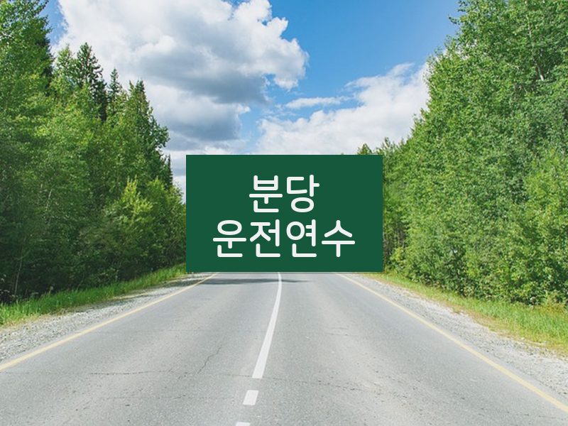 분당운전연수 후기
