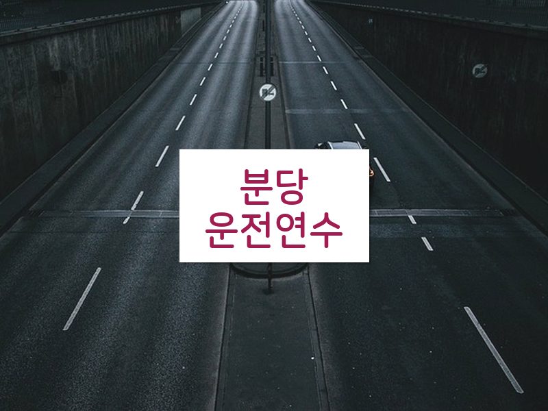 분당운전연수 후기
