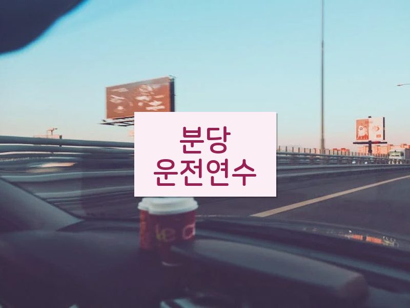 분당운전연수 후기