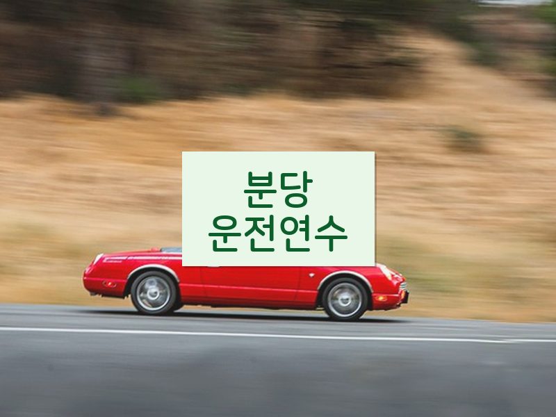 분당운전연수 후기