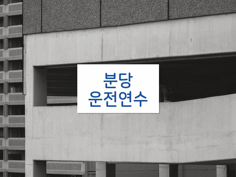 분당운전연수 후기