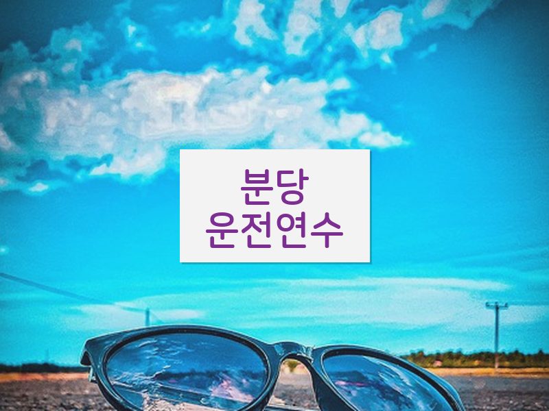 분당운전연수 후기