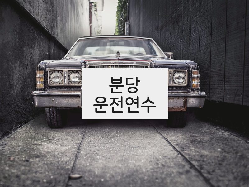 분당운전연수 후기