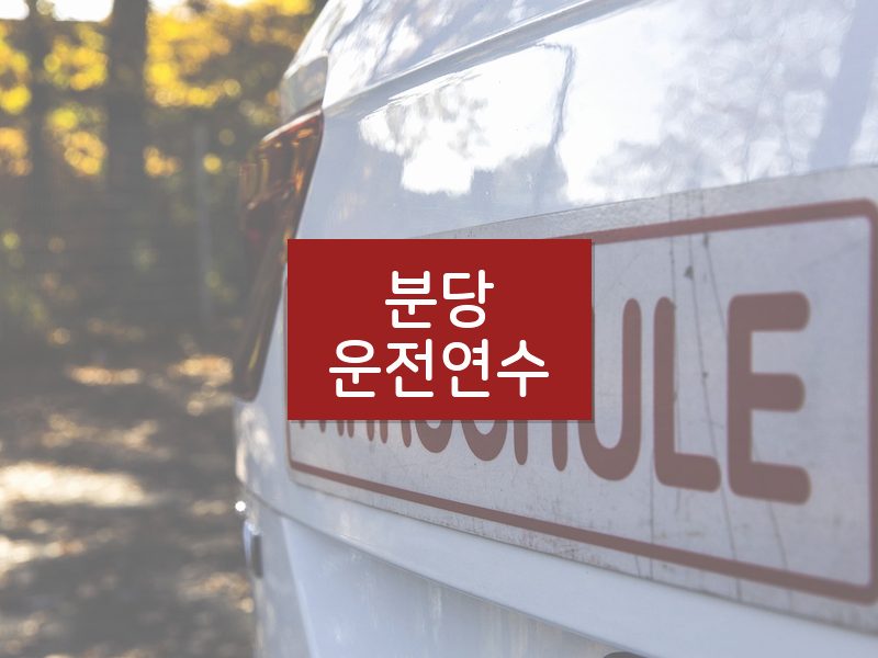분당운전연수 후기