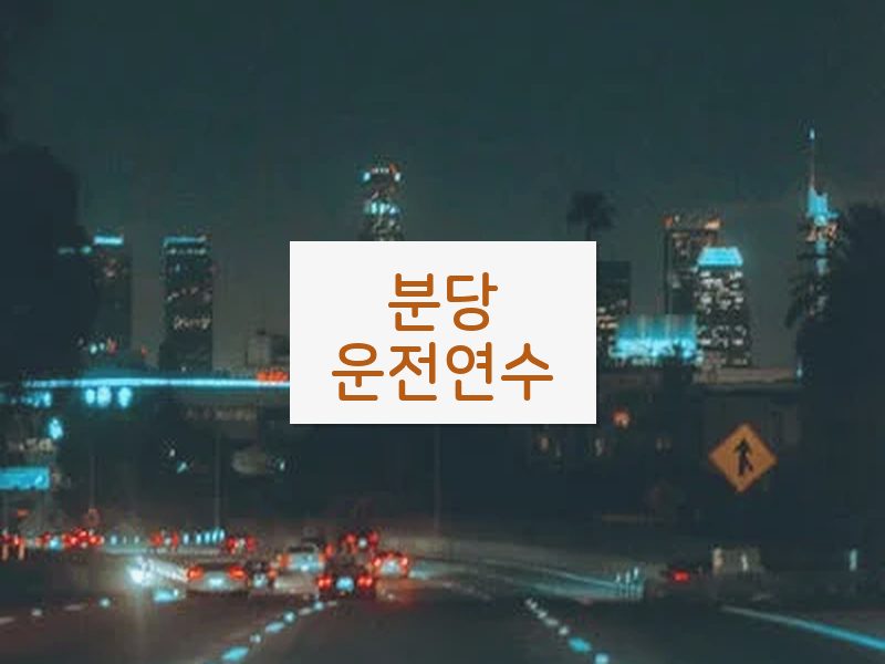 분당운전연수 후기