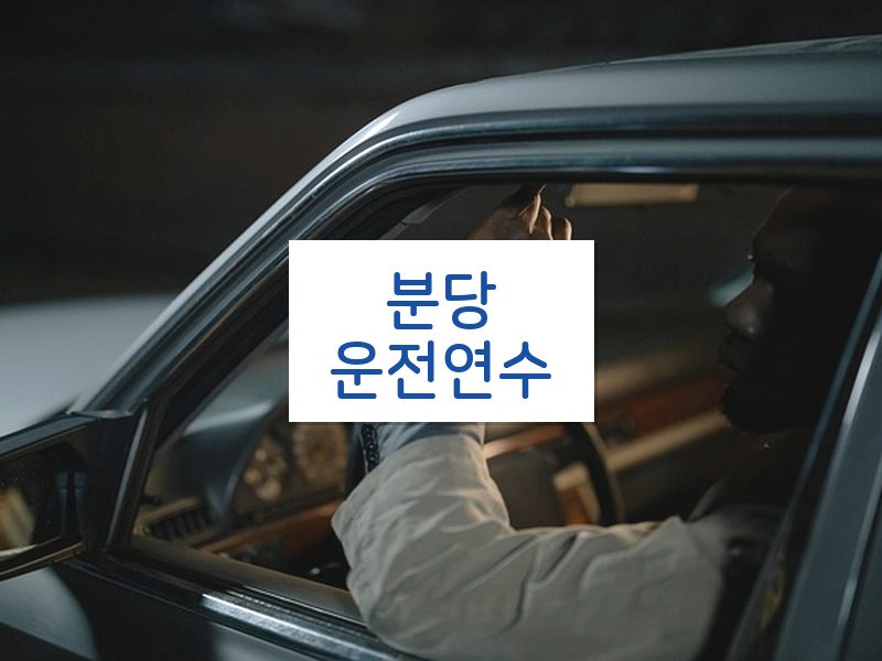 분당운전연수 후기
