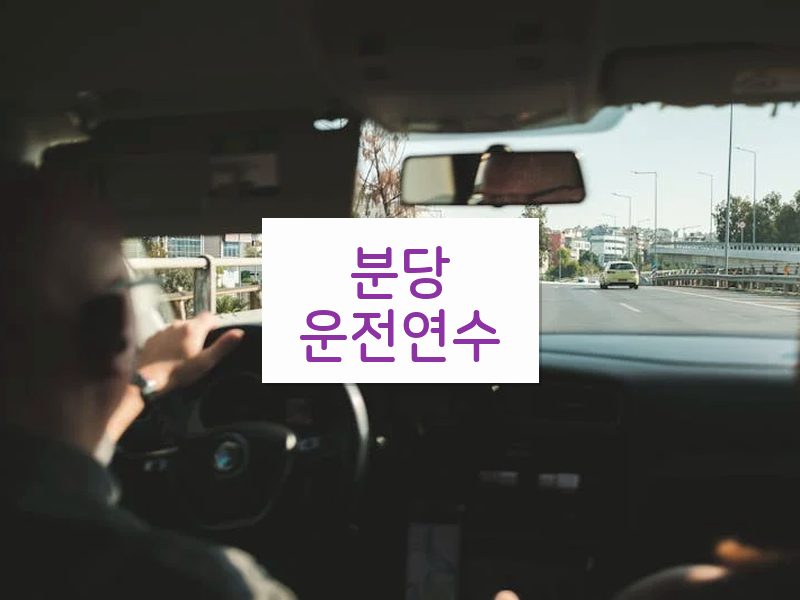 분당운전연수 후기