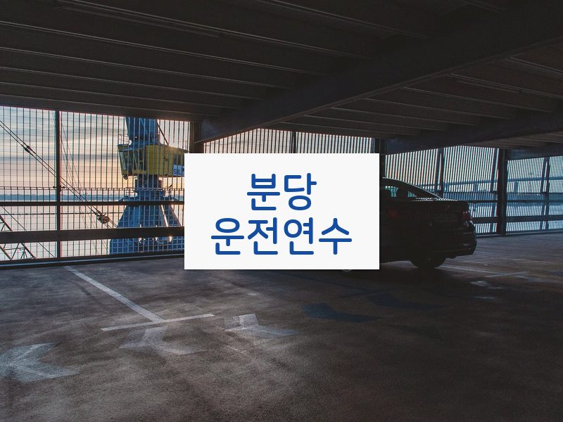 분당운전연수 후기