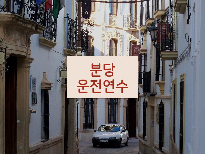 분당운전연수 후기