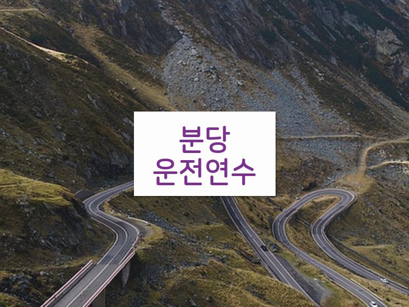 분당운전연수 후기