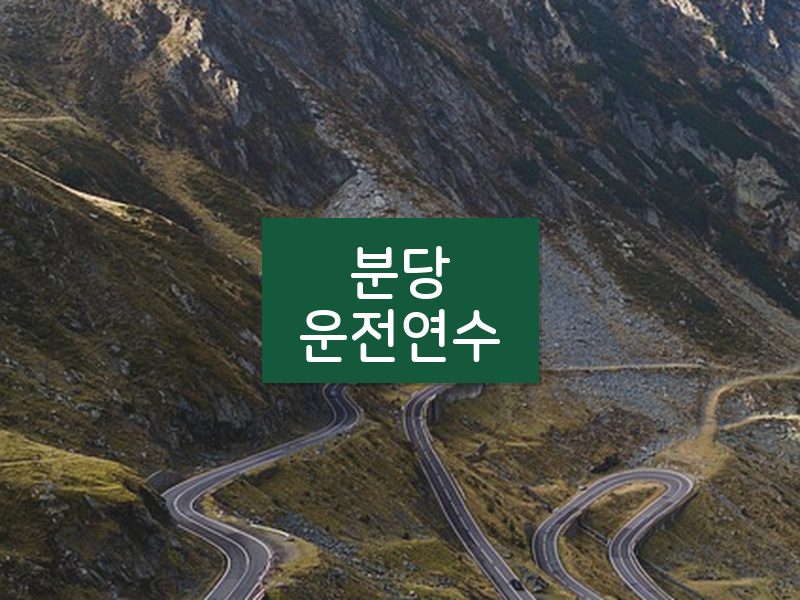 분당운전연수 후기