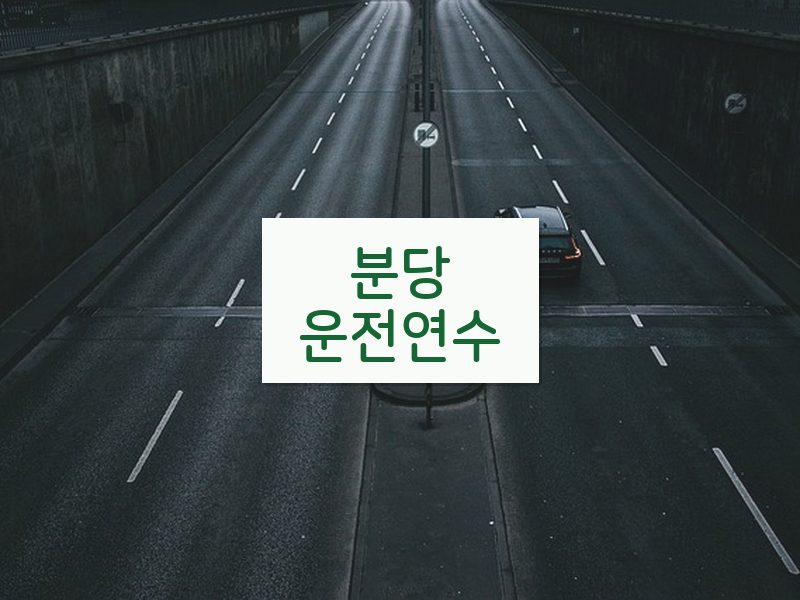 분당운전연수 후기