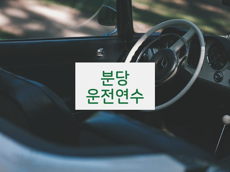 분당운전연수 후기