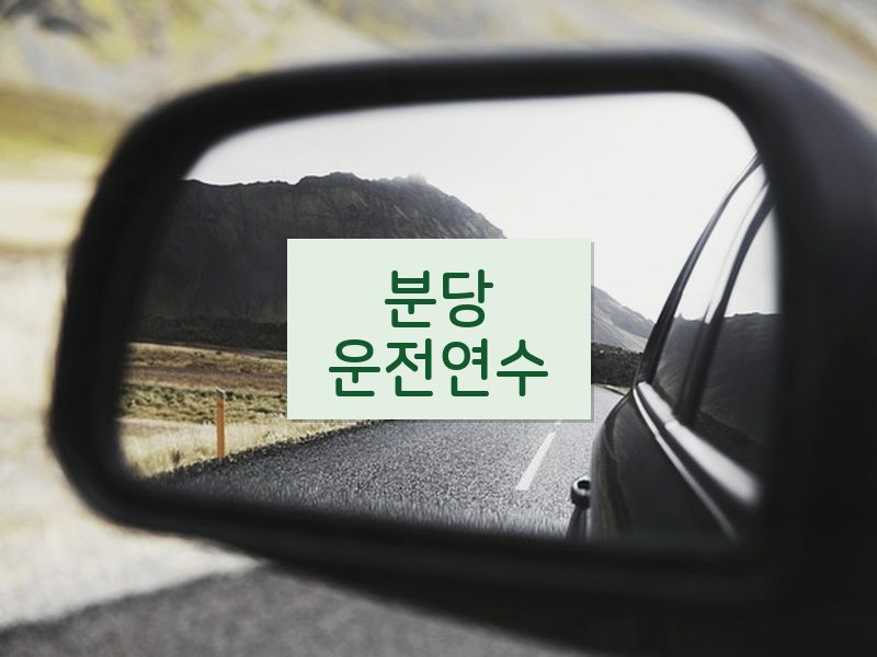 분당운전연수 후기