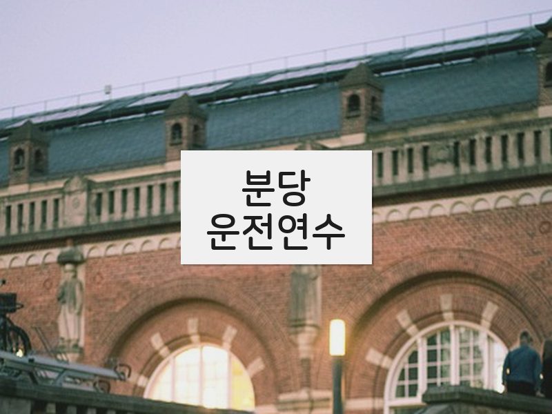 분당운전연수 후기