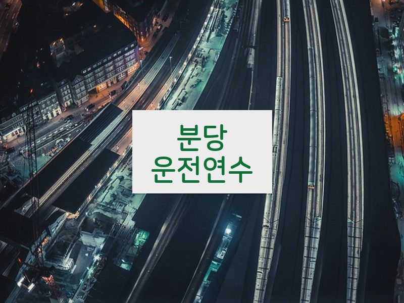 분당운전연수 후기
