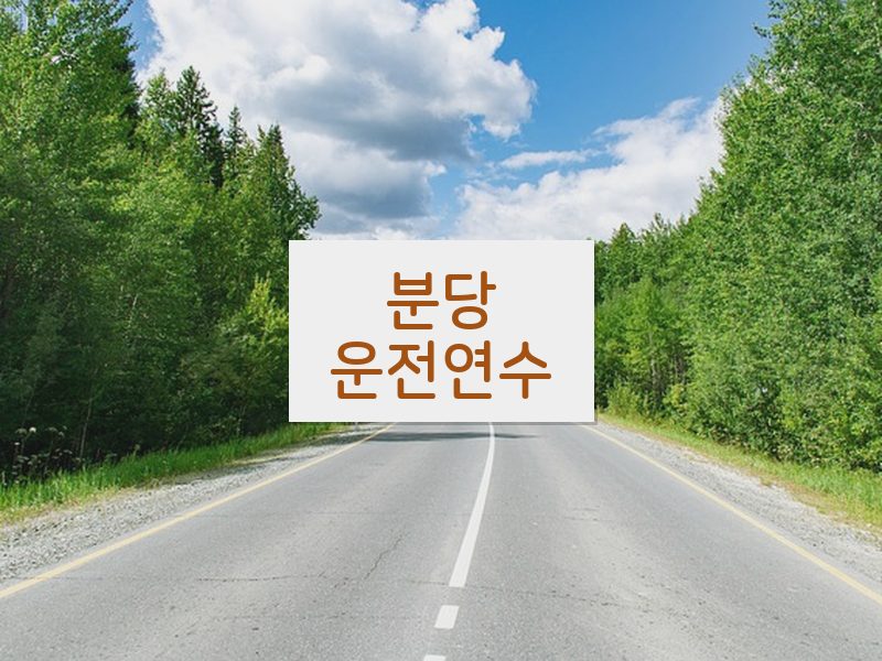 분당운전연수 후기