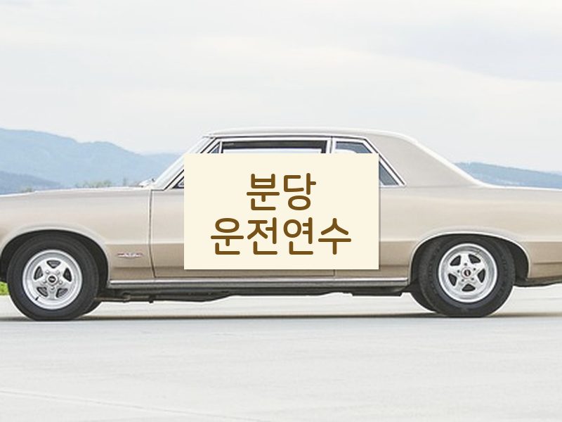 분당운전연수 후기