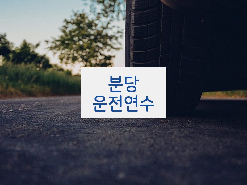 분당운전연수 후기
