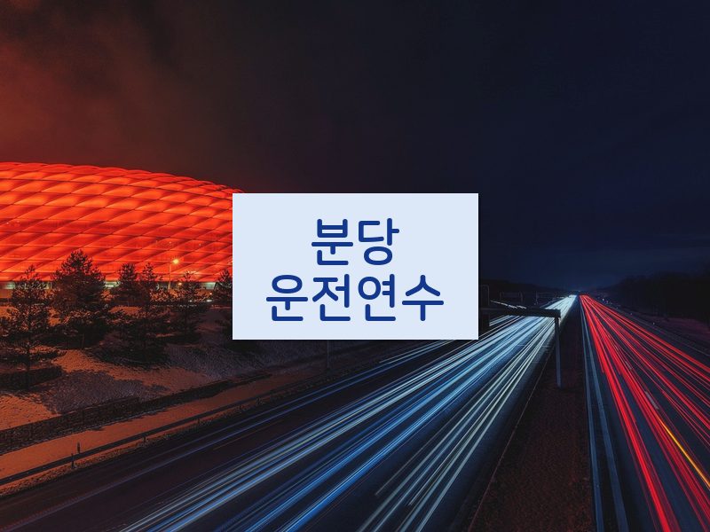 분당운전연수 후기