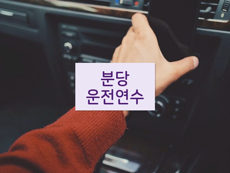 분당운전연수 후기