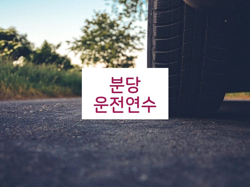 분당운전연수 후기