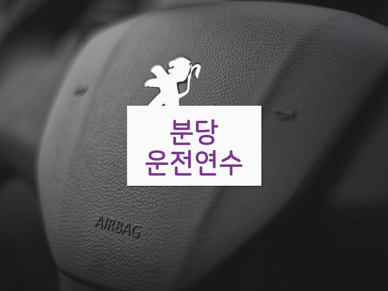 분당운전연수 후기