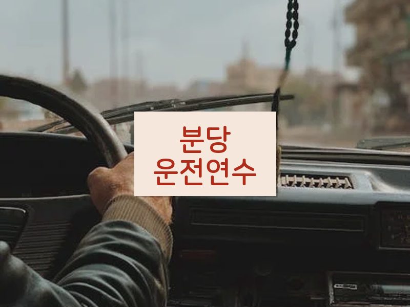 분당운전연수 후기