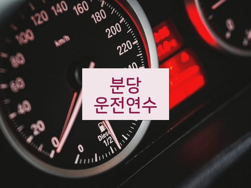 분당운전연수 후기