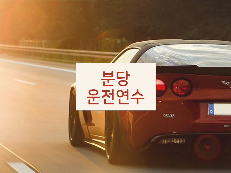 분당운전연수 후기