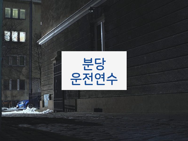 분당운전연수 후기