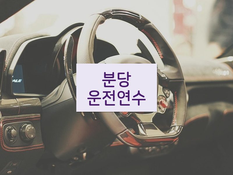 분당운전연수 후기