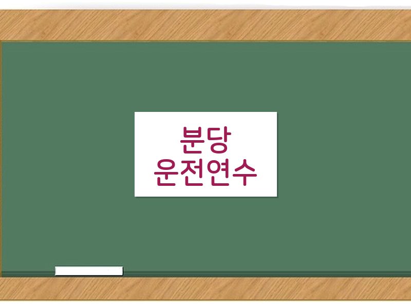 분당운전연수 후기