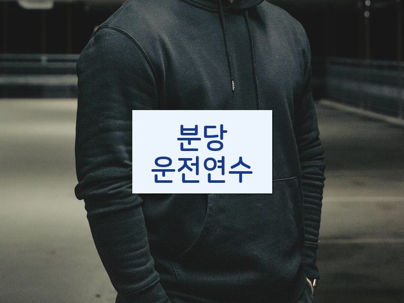 분당운전연수 후기