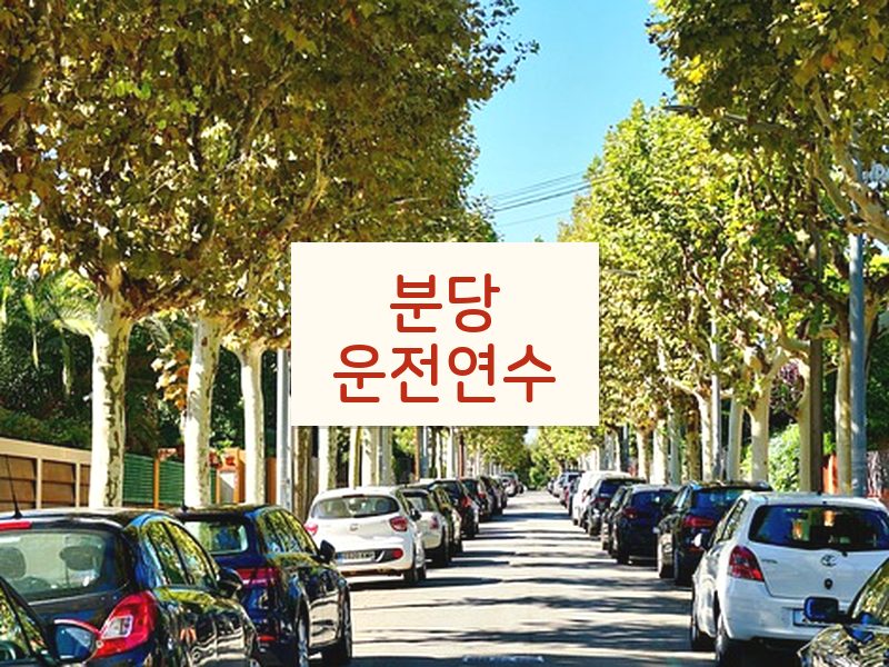 분당운전연수 후기