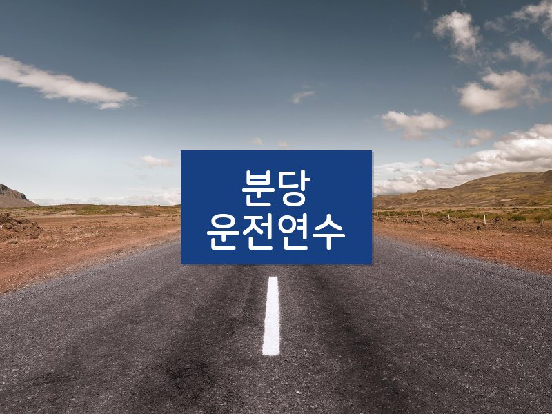 분당운전연수 후기